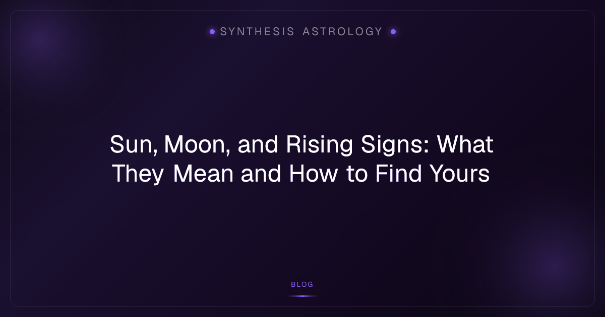 Sun, Moon, and Rising Signs: What They Mean and How to Find Yours